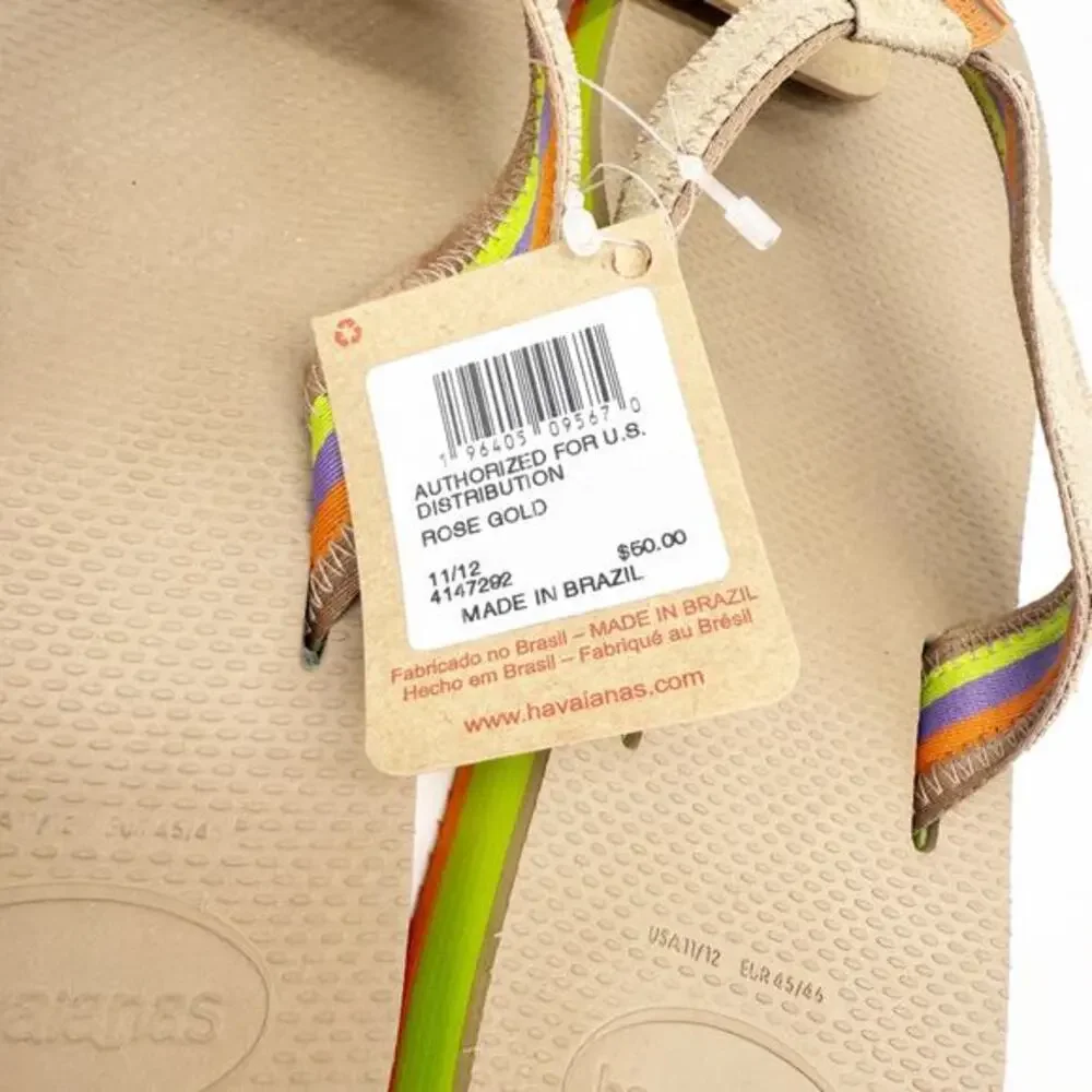 Havaianas Men's Urban Fusion II‎ Sandal Rose Gold Size US 11/12 EU 43/44